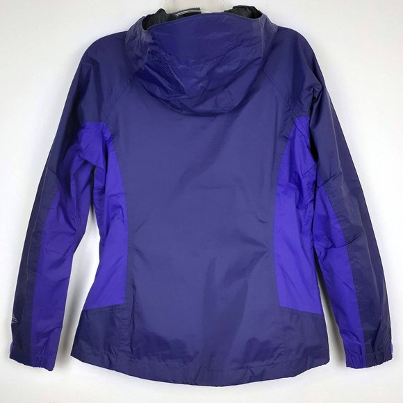 Columbia Waterproof Omnitech Rain Jacket. Size S. Purple/blue Full zip. Hood - Picture 2 of 12